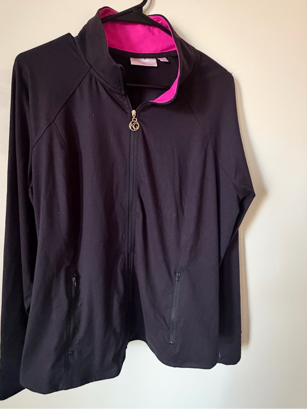 Belle by Kim Gravel Black Jacket with Pink Lining
